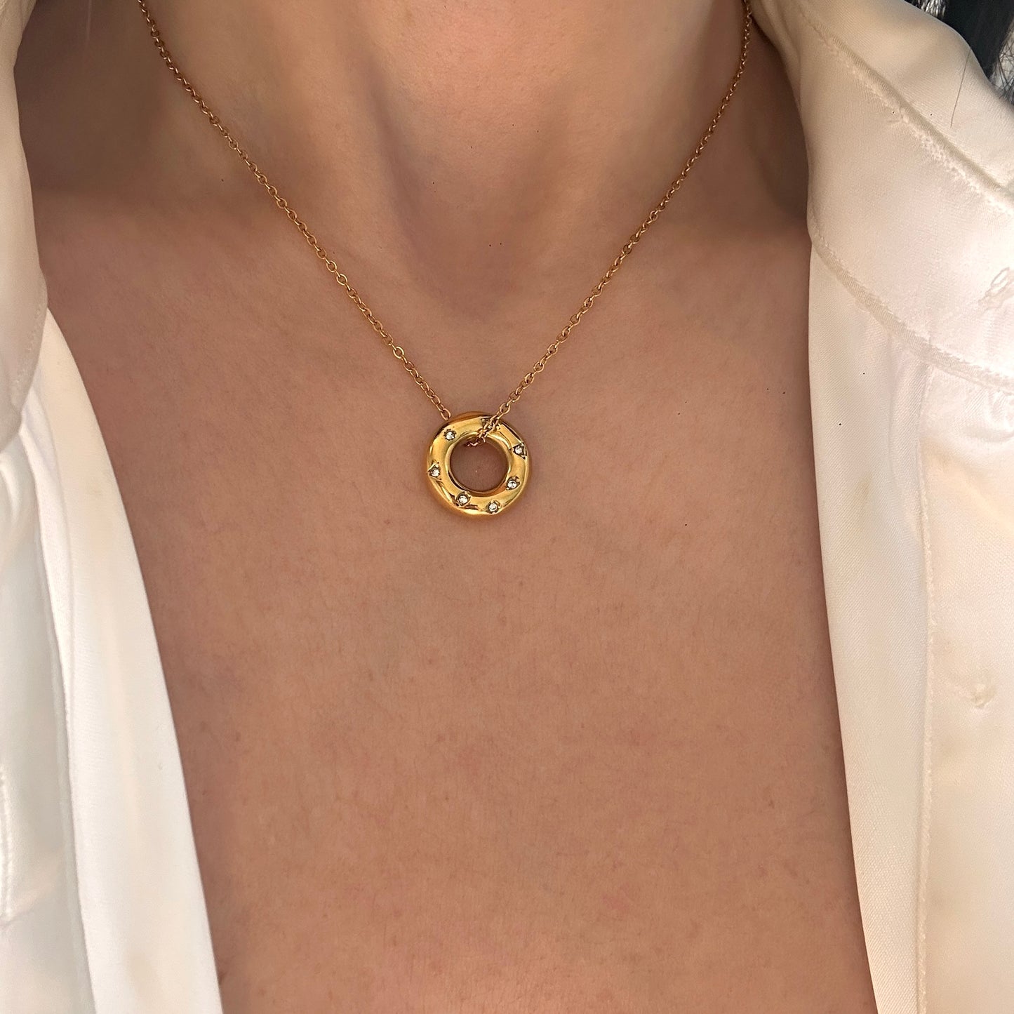 Embellished Coin Necklace