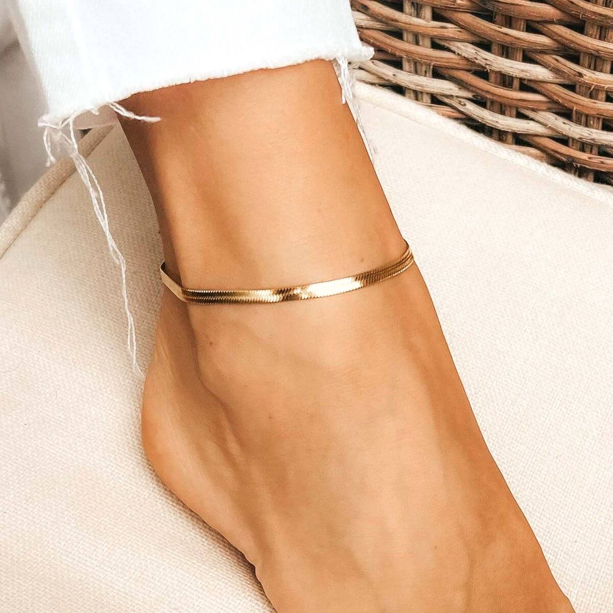 Herringbone Chain Anklet