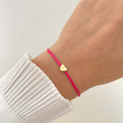 Colored Dainty Heart Bracelet