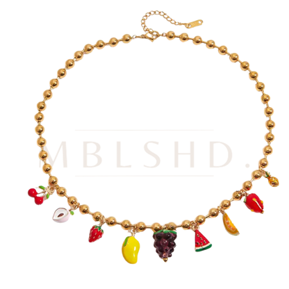 Fruit Salad Charms Necklace