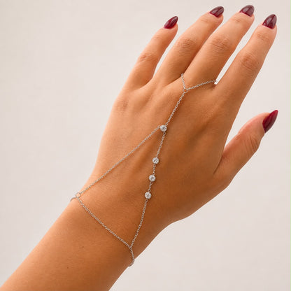 Stella Cascade Hand Chain Silver
