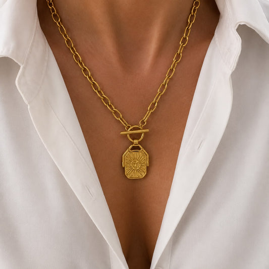 Solar Seal Reversible Necklace