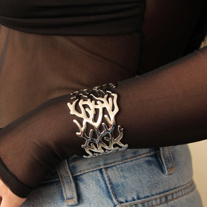 Twig Open Bangle Silver