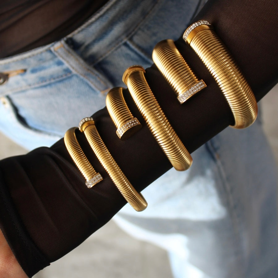 Statement Embellished Wrap Bangle