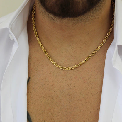Twist Gold Necklace - Men