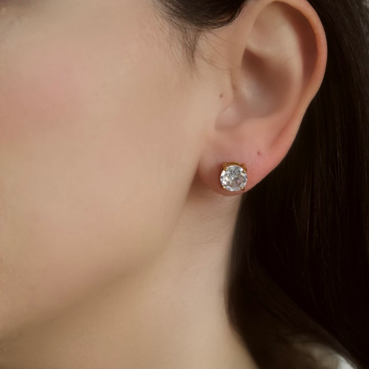 Classic Round Stud Earrings