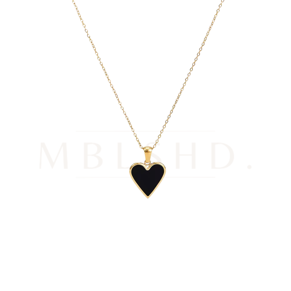 Black Heart Pendant Necklace
