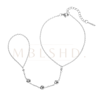 Silver Zircon Handchain