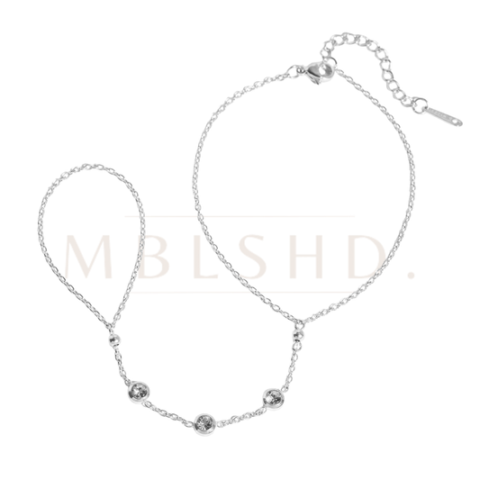 Silver Zircon Handchain