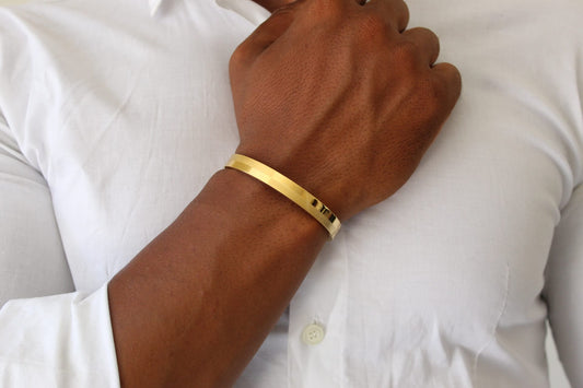 Statement Gold Bangle - Men