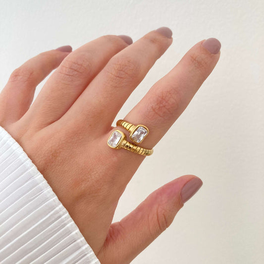 Zircon Layered Ring