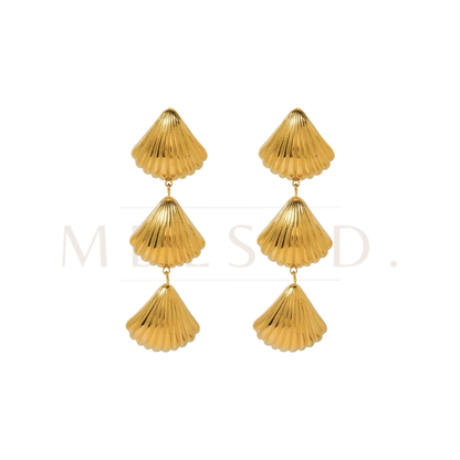 Triple Shell Earrings
