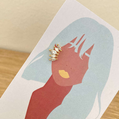 5 Drops Arc Piercing