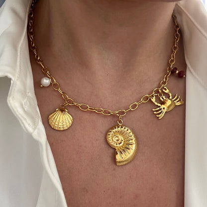 Statement Ocean Charms Necklace