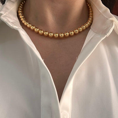 Statement Gold Beads Necklace