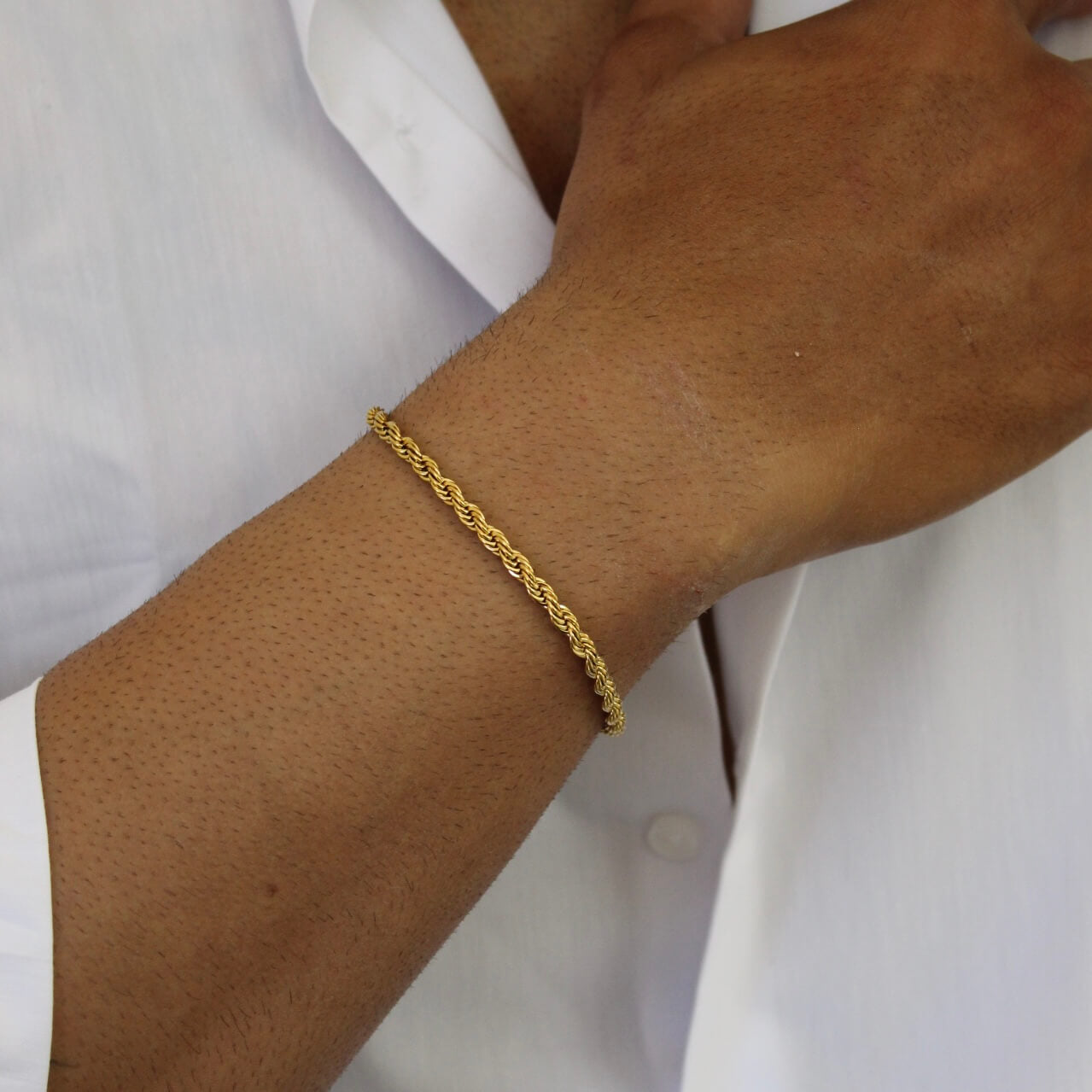 Twist Gold Bracelet - Men
