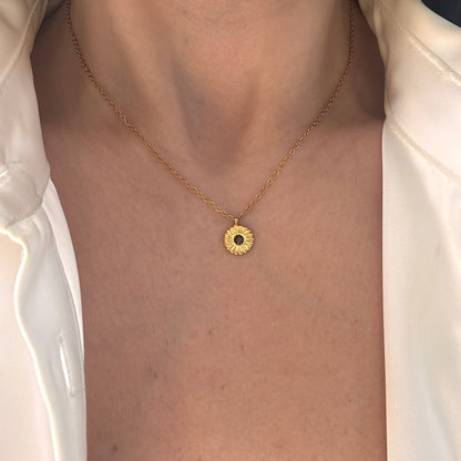 Dainty Sunflower Necklace