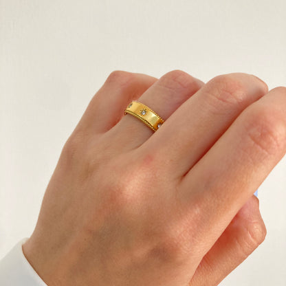 Medium Band Zircon Stars Ring