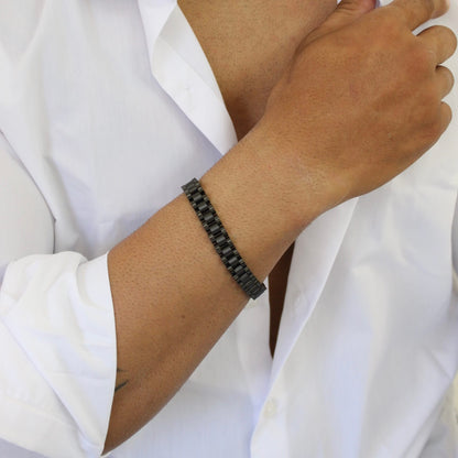 Watch Strap Black Bracelet - Men