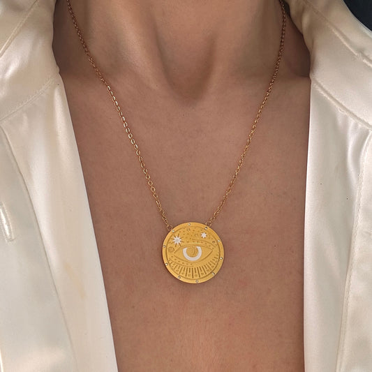 Eye of Light Medallion Necklace