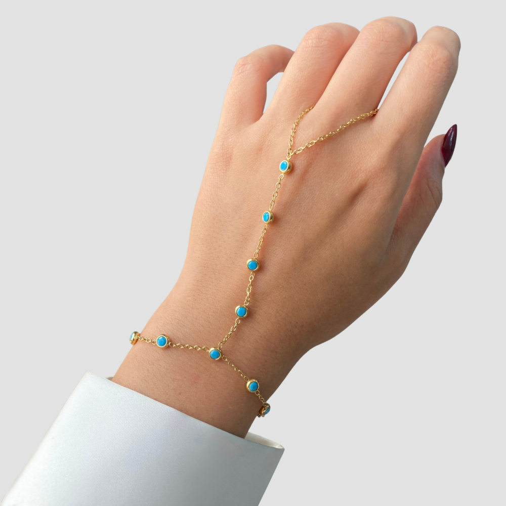 Multi Turquoise HandChain