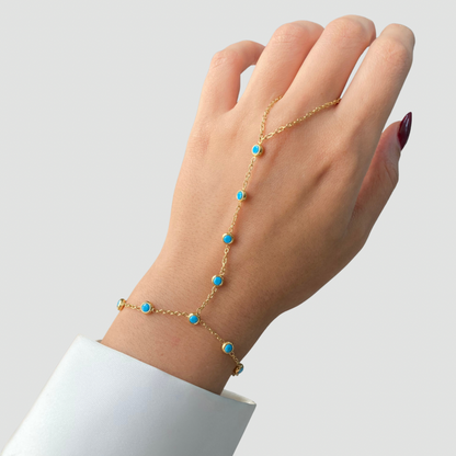 Multi Turquoise HandChain