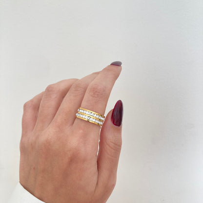 Double Zircon Eternity Ring