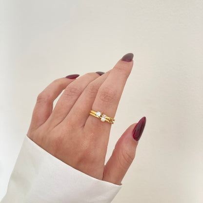 Double stone & Layer Ring