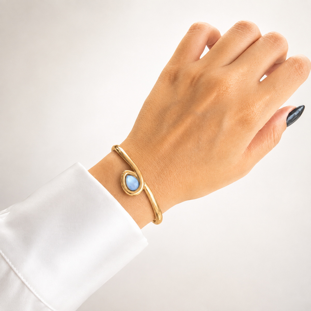 Blue Droplet Bangle