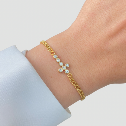 Crystal Cross Bracelet