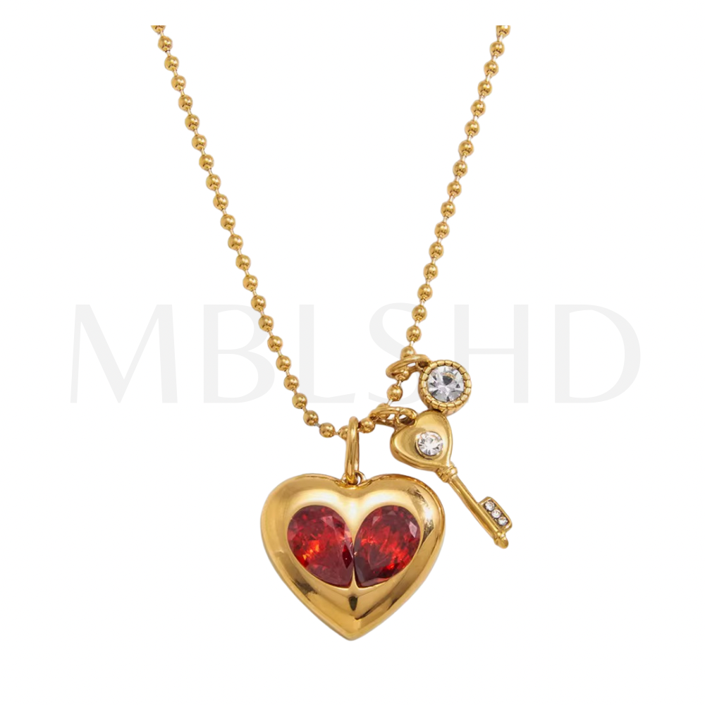 Twin Flame Heart Necklace