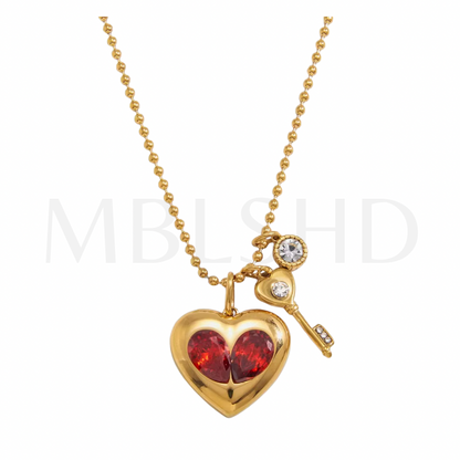 Twin Flame Heart Necklace