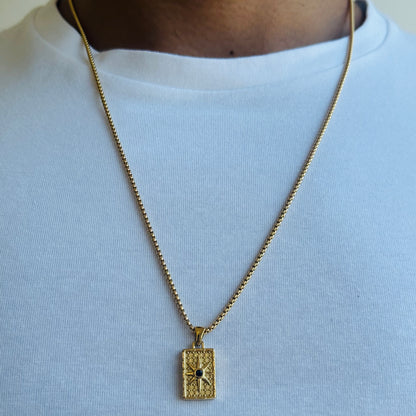 Gold Star Pendant Necklace - Men