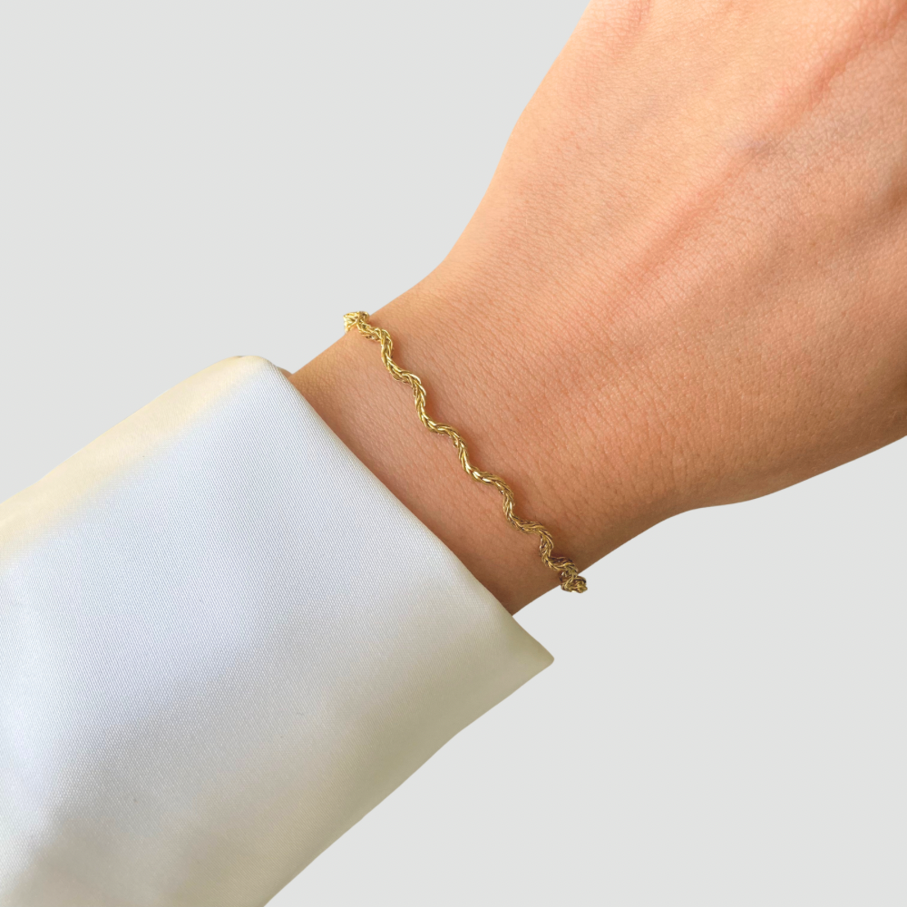 Waved Bracelet Gold