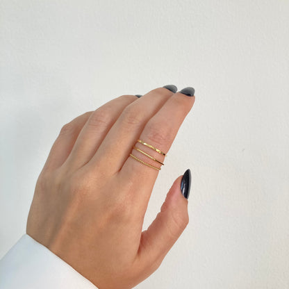 3Pcs Ring Set Gold