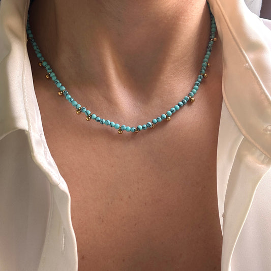 Turquoise Gold Accent Necklace
