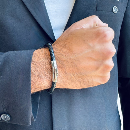 Silver Tube Bracelet - Men