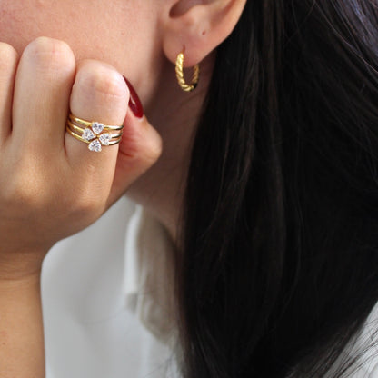 Golden Braid Hoop Earrings