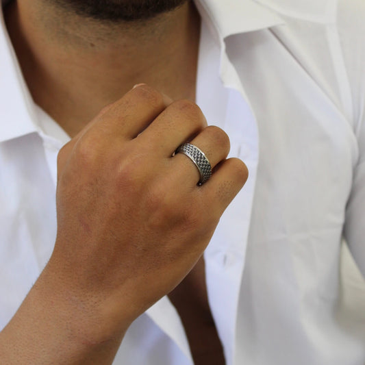 Snake Band Ring Silver - Men