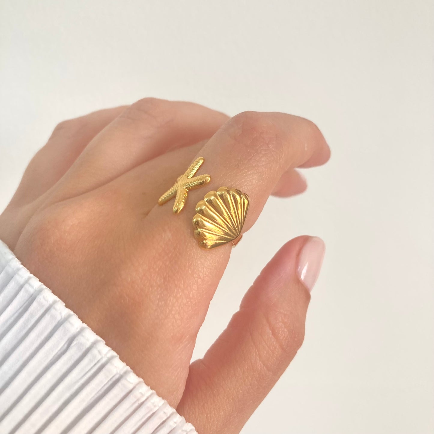 Shell and Starfish Ring