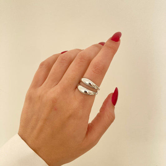 Silver Flow Wrap Ring
