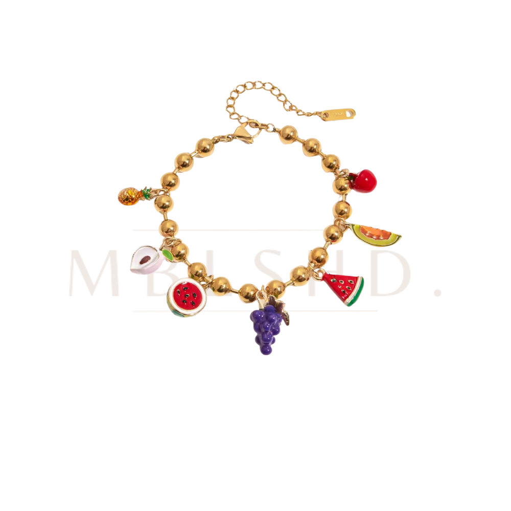Fruit Salad Charms Bracelet