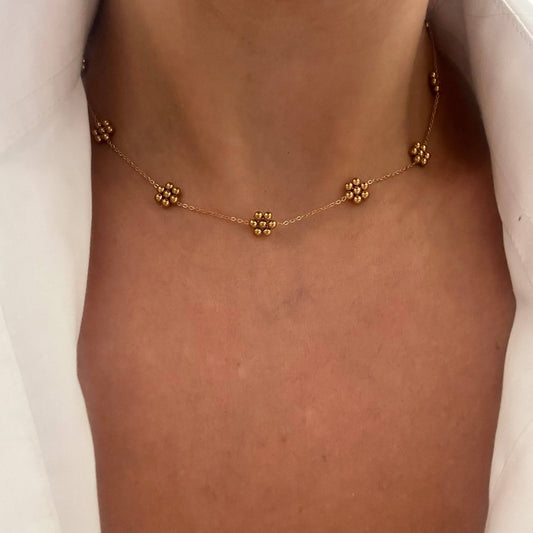 Gold Flowers Choker
