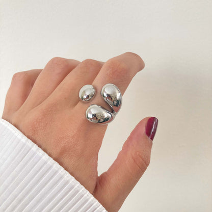 Triple Drop Ring Silver