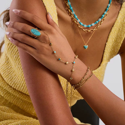 Multi Turquoise HandChain