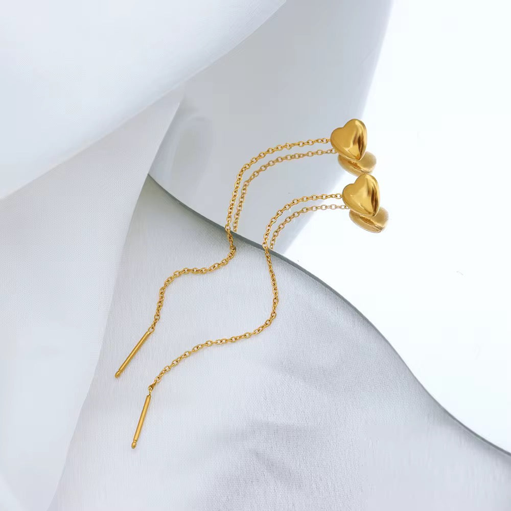Heart Long Earrings