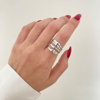 Layered Silver Ring