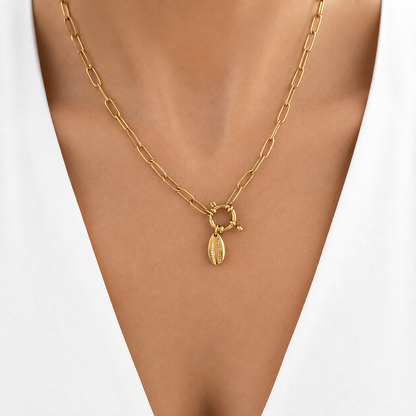 Shell Paperclip Necklace
