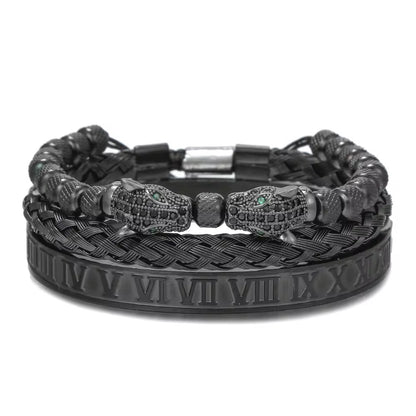 Leopard Set Black Bracelets- Men