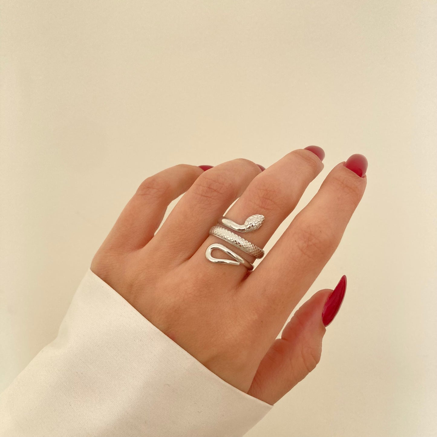 Snake layered Ring -Silver-